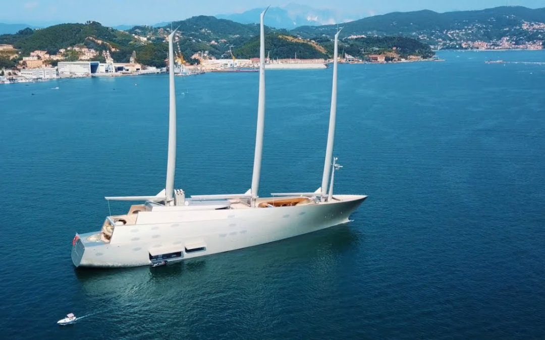 YACHT più GROSSO al MONDO a vela-visto dal DRONE